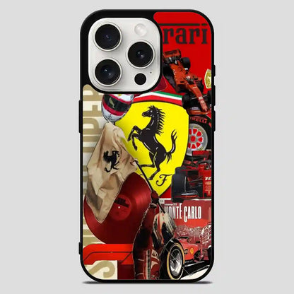 Ferrari F Vintage Collage iPhone 15 Pro Max Case