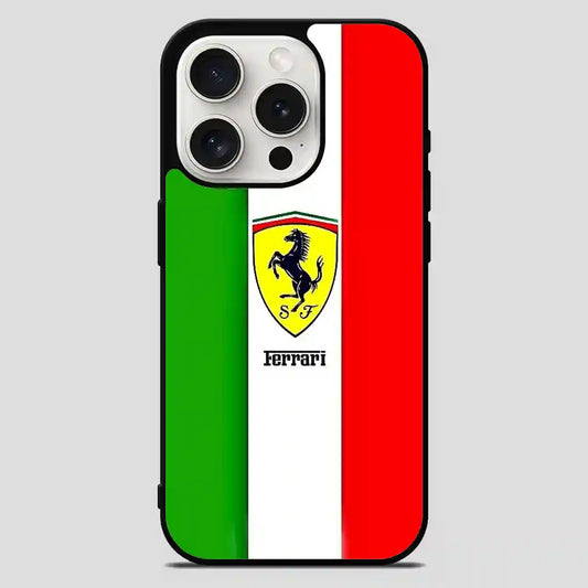 Ferrari Flag Italy iPhone 15 Pro Max Case