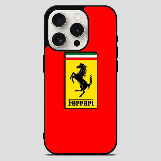 Ferrari Logo Pattren iPhone 15 Pro Max Case