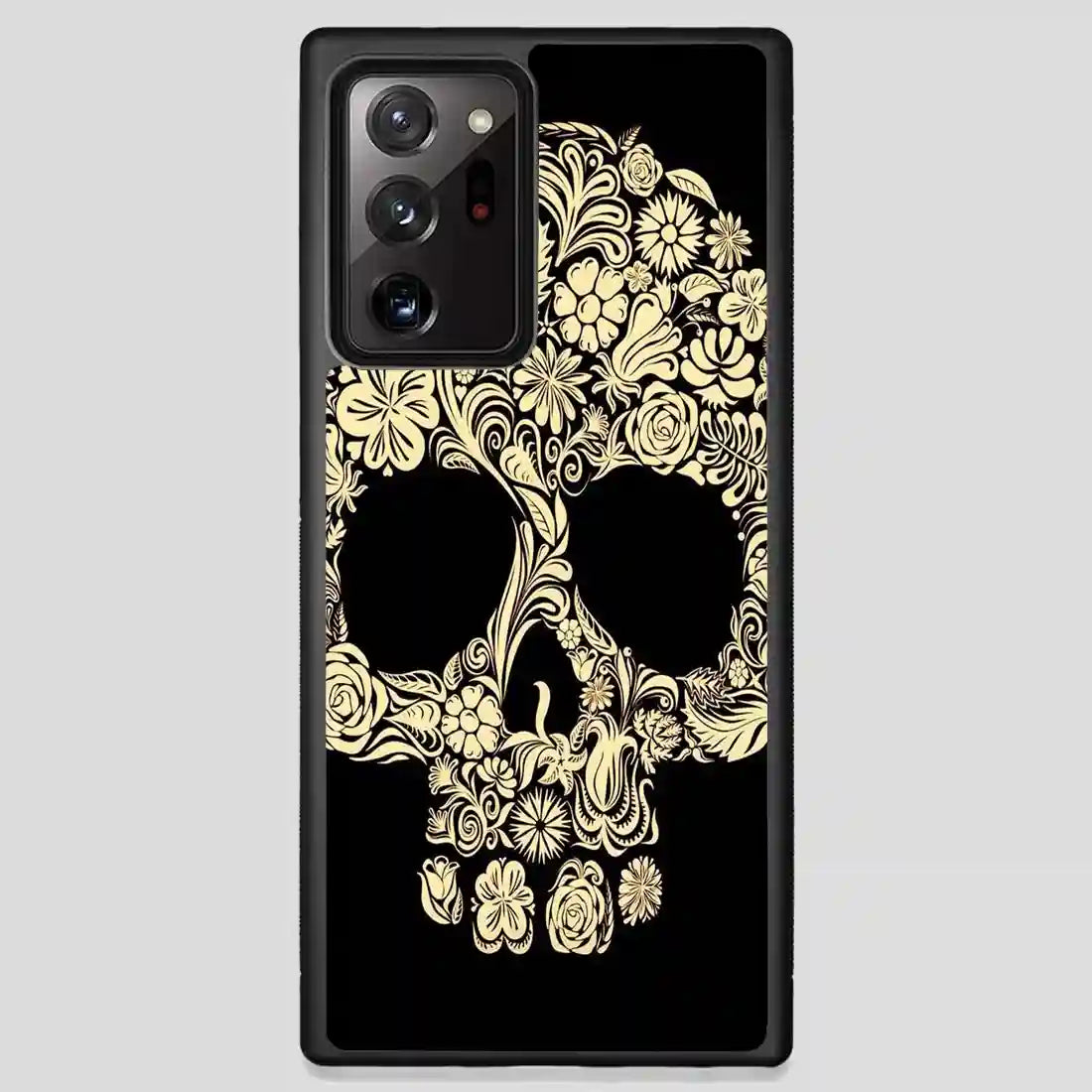 Floral Sugar Skull Gold Samsung Galaxy Note 20 Ultra Case