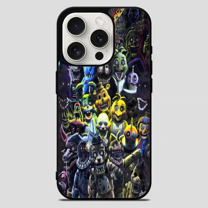 Fnaf All Charchter Retro iPhone 15 Pro Max Case