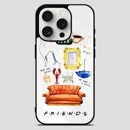 Friends The Tv Series Collage Retro iPhone 15 Pro Max Case