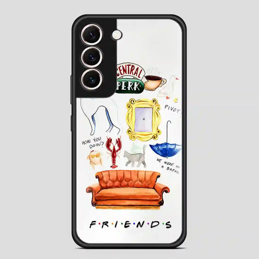 Friends The Tv Series Collage Retro Samsung Galaxy S22 Case