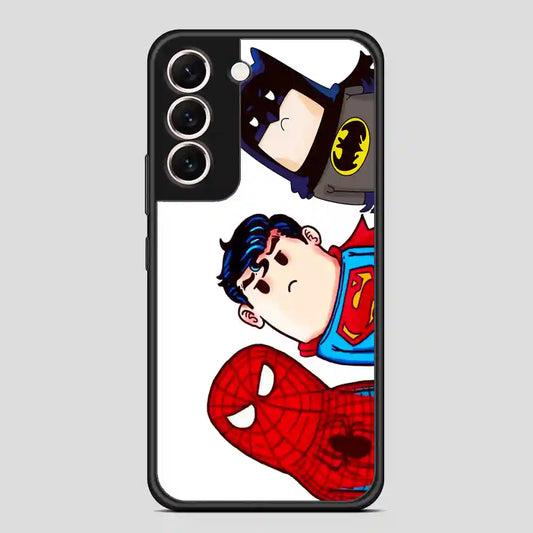 Funny Spiderman Superman Batman Samsung Galaxy S22 Case