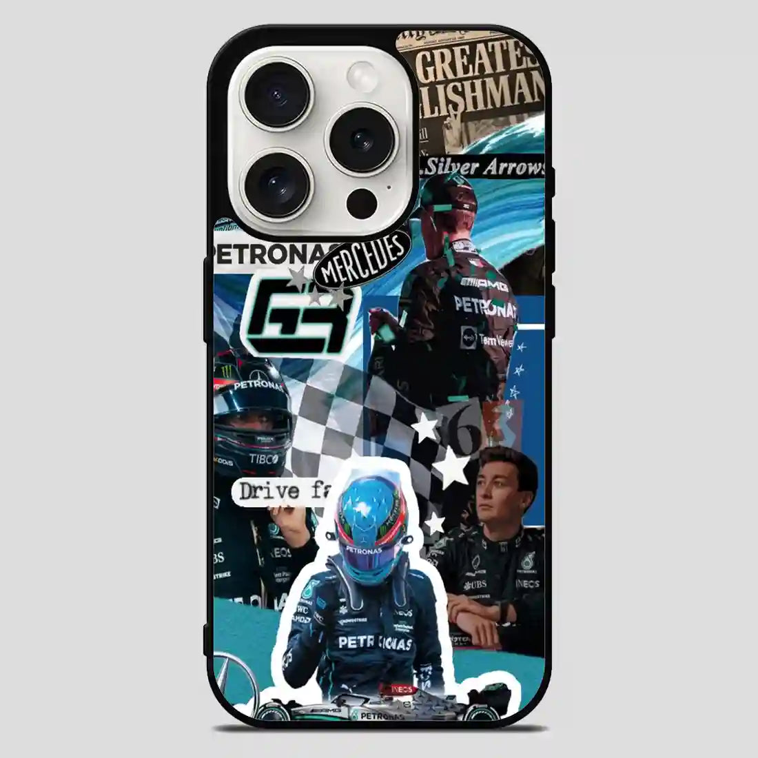 George Russell Mercedes iPhone 15 Pro Max Case