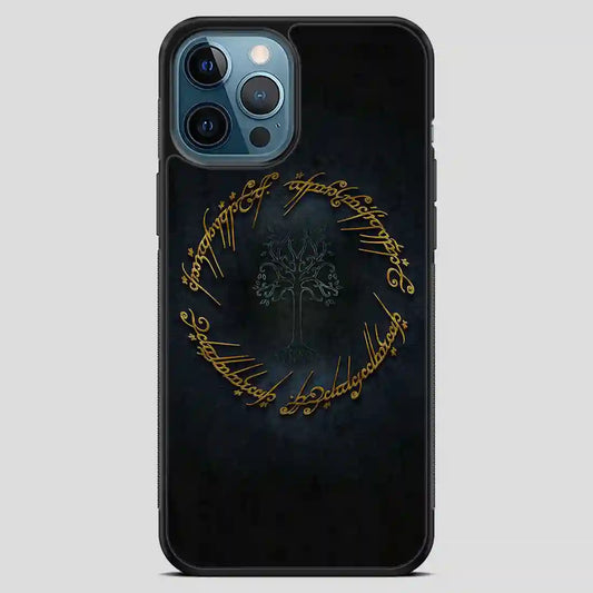 Gondor White Tree In Circle Ring Script iPhone 12 Pro Max Case