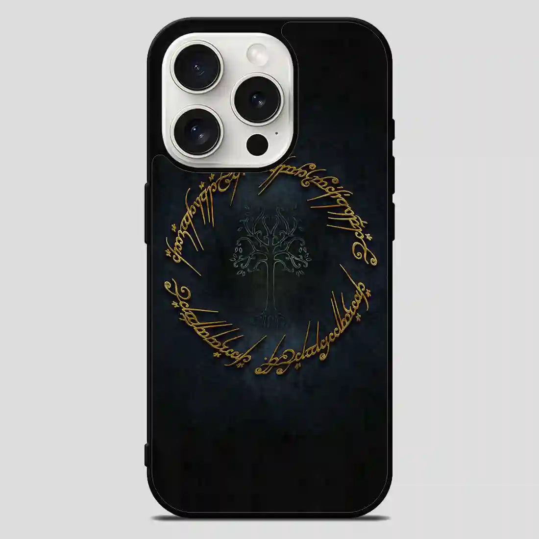 Gondor White Tree In Circle Ring Script iPhone 15 Pro Max Case