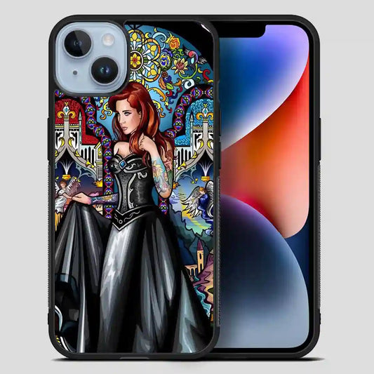 Gothic And Disney Alice In Wonderland Stain Glass iPhone 14 Plus Case