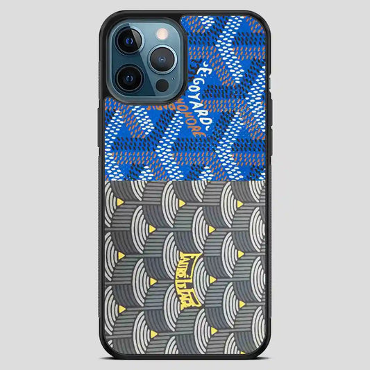 Goyard Art Blue Grey iPhone 12 Pro Max Case