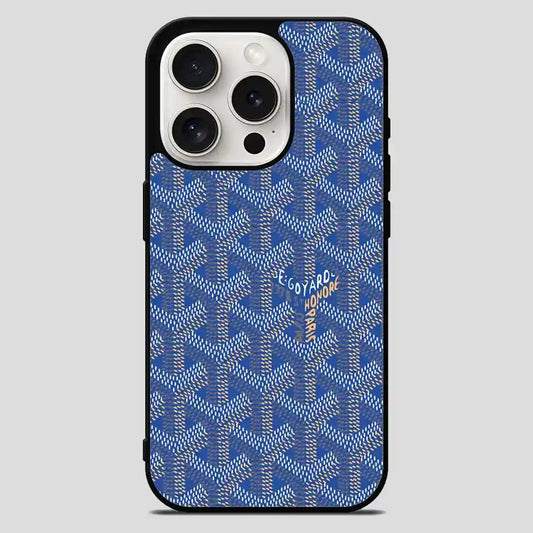 Goyard Blue iPhone 15 Pro Max Case