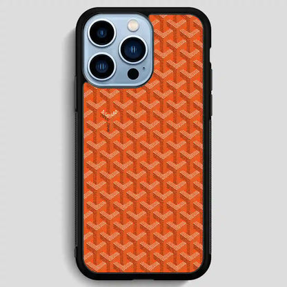 Goyard Orange iPhone 13 Pro Max Case