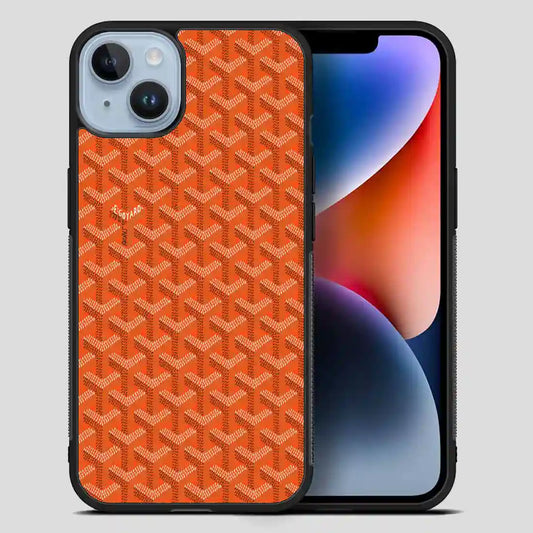 Goyard Orange iPhone 14 Plus Case