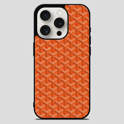 Goyard Orange iPhone 15 Pro Max Case