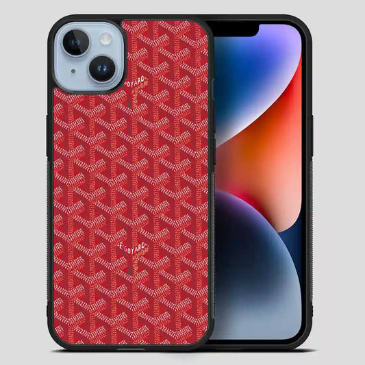 Goyard Red iPhone 14 Plus Case