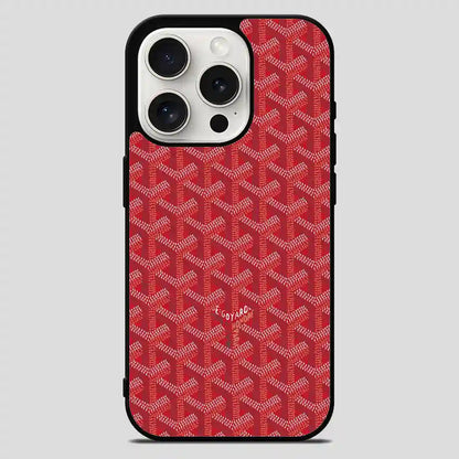 Goyard Red iPhone 15 Pro Max Case