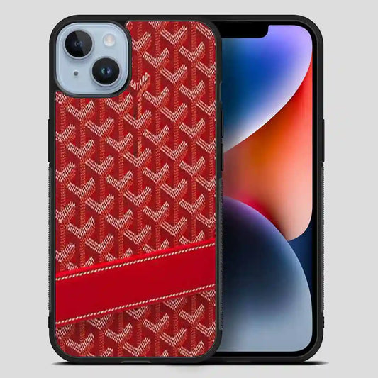 Goyard Red Pattern iPhone 14 Plus Case