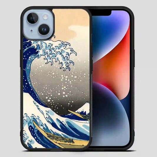 Great Wave Of Kanagawa Retro iPhone 14 Plus Case