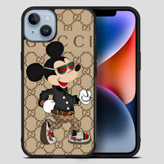 Gucci Mickey Mouse Designer iPhone 14 Plus Case