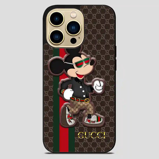 Gucci Mickey Mouse Fashion iPhone 14 Pro Max Case