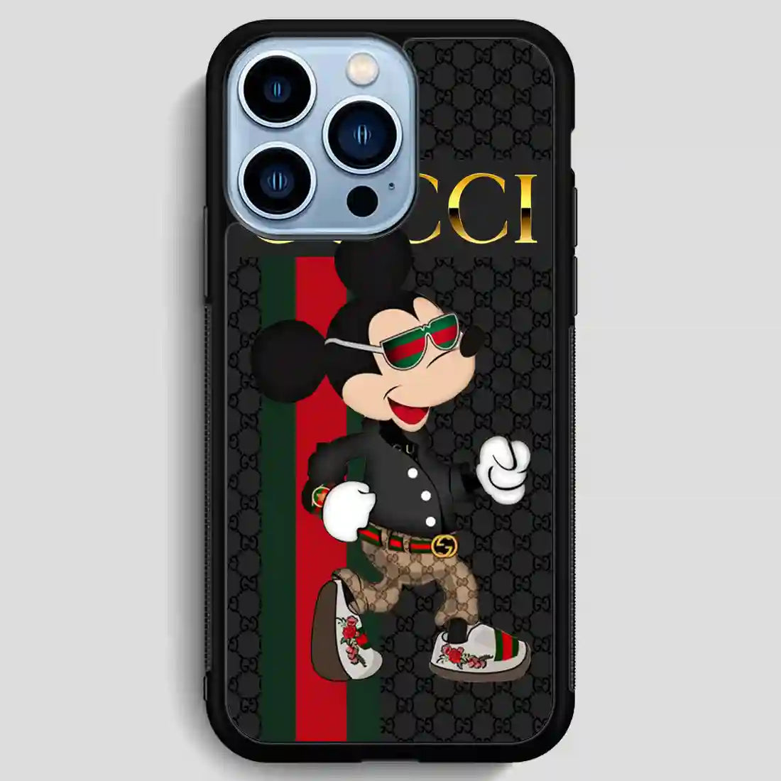 Gucci Mickey Mouse Gold iPhone 13 Pro Max Case