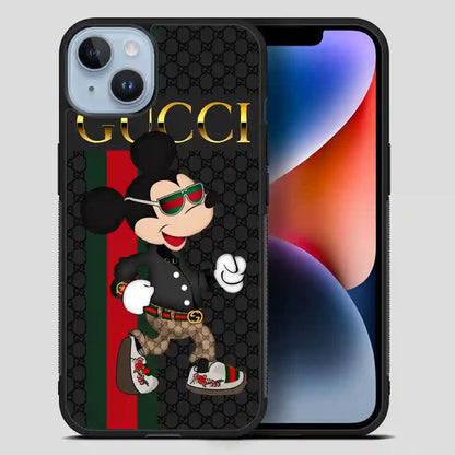 Gucci Mickey Mouse Gold iPhone 14 Plus Case