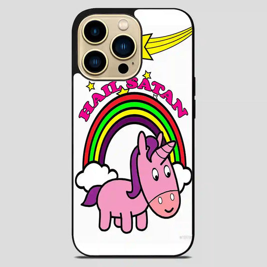 Hail Satan Unicorn Cool iPhone 14 Pro Max Case