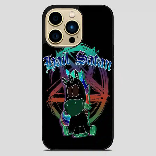 Hail Satan Unicorn Retro iPhone 14 Pro Max Case