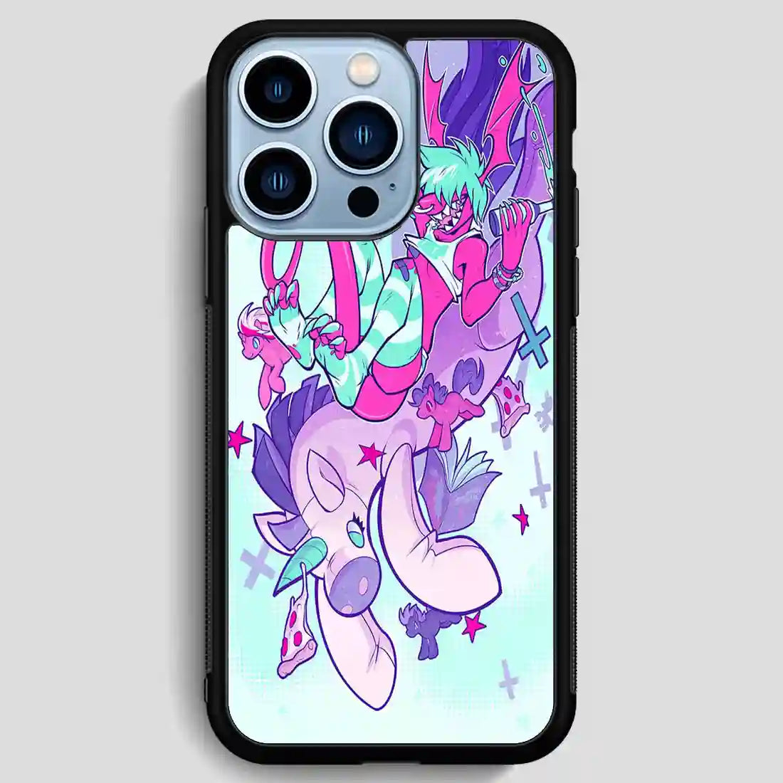 Hail Satan Unicorn Simple iPhone 13 Pro Max Case