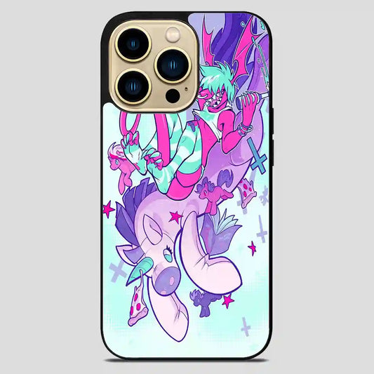 Hail Satan Unicorn Simple iPhone 14 Pro Max Case