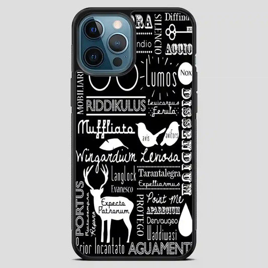 Harry Potter Spells Retro Collage iPhone 12 Pro Max Case