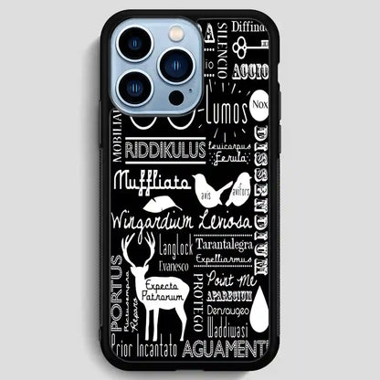 Harry Potter Spells Retro Collage iPhone 13 Pro Max Case