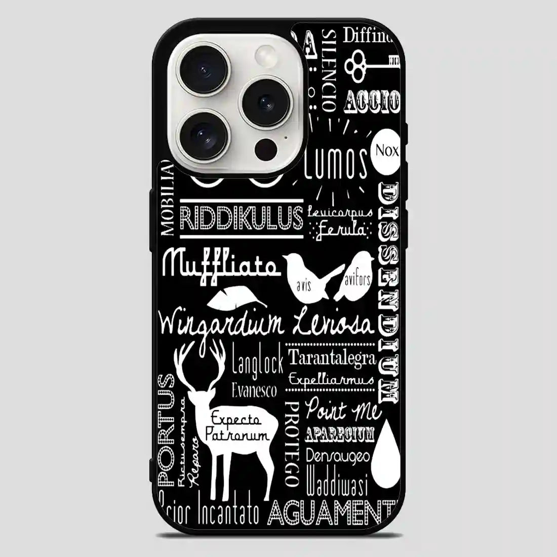 Harry Potter Spells Retro Collage iPhone 15 Pro Max Case