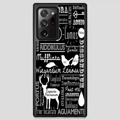 Harry Potter Spells Retro Collage Samsung Galaxy Note 20 Ultra Case