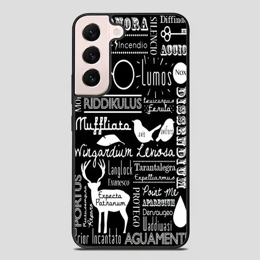 Harry Potter Spells Retro Collage Samsung Galaxy S22 Plus Case