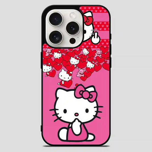 Hello Kitty Middle Finger iPhone 15 Pro Max Case