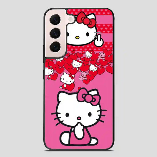 Hello Kitty Middle Finger Samsung Galaxy S22 Plus Case