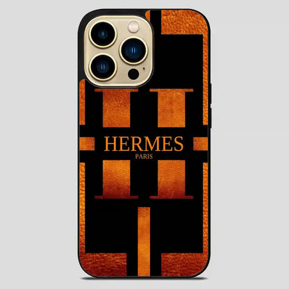 Hermes Paris Gold iPhone 14 Pro Max Case