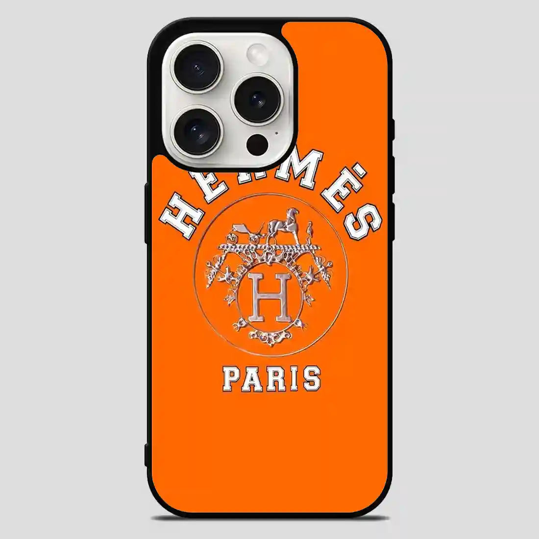 Hermes Paris Orange iPhone 15 Pro Max Case