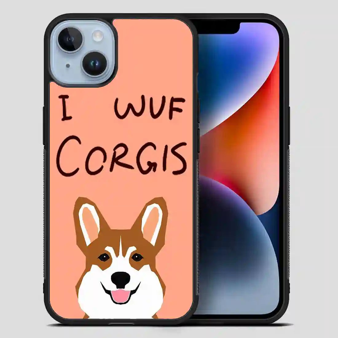 I Wuf Corgis Retro iPhone 14 Plus Case