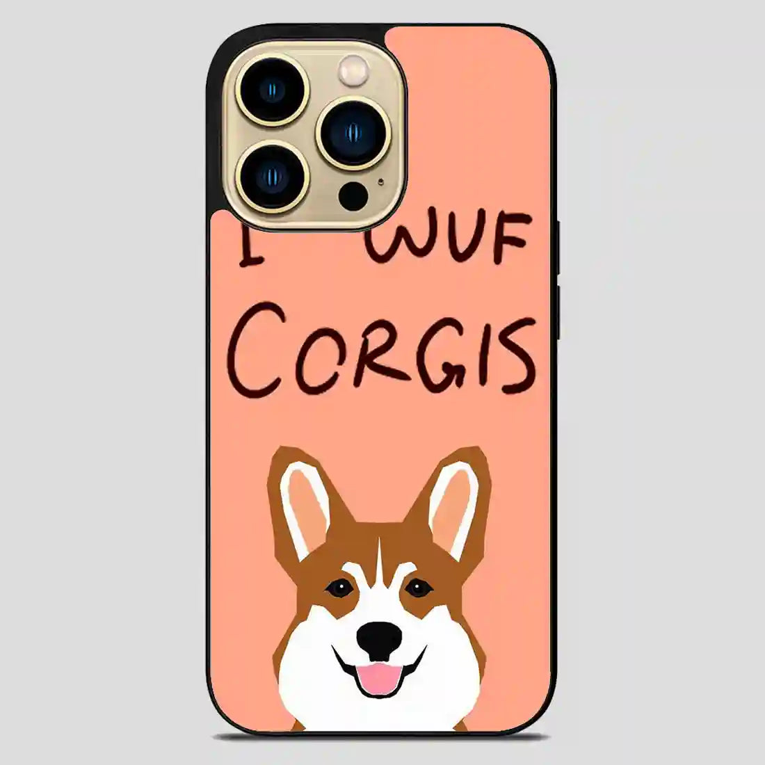 I Wuf Corgis Retro iPhone 14 Pro Max Case