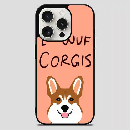 I Wuf Corgis Retro iPhone 15 Pro Max Case