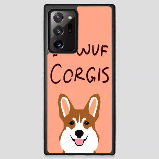 I Wuf Corgis Retro Samsung Galaxy Note 20 Ultra Case