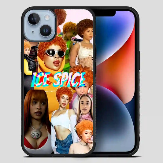 Ice Spice Rapper Collage iPhone 14 Plus Case