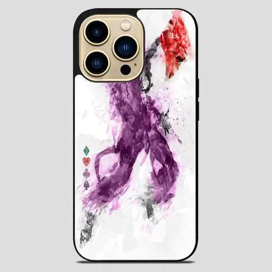 Joker Watercolor Painting iPhone 14 Pro Max Case