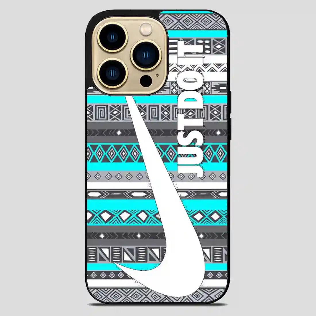 Just Do It Aztec Mint iPhone 14 Pro Max Case