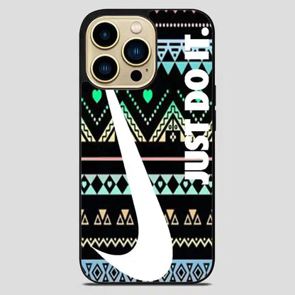 Just Do It Aztec Vintage iPhone 14 Pro Max Case