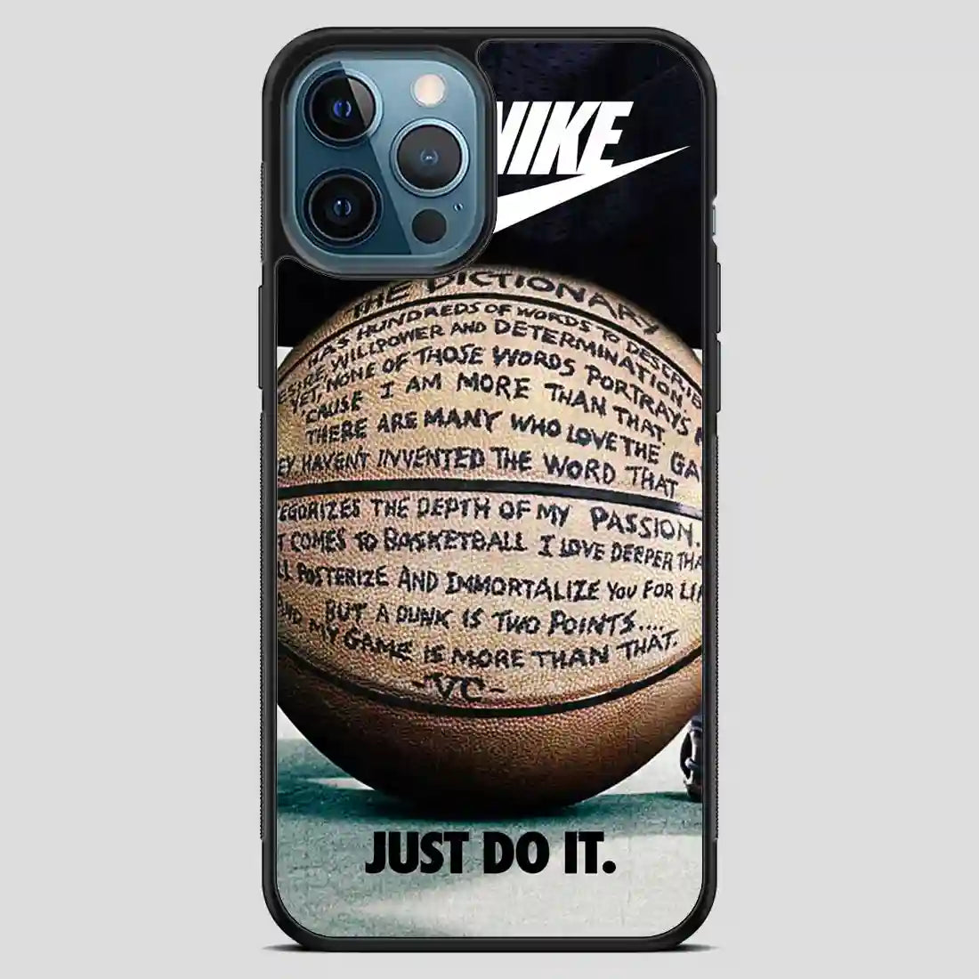 Just Do It Quote Basketball iPhone 12 Pro Max Case