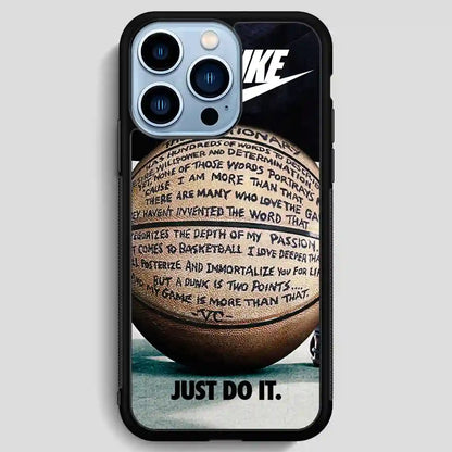 Just Do It Quote Basketball iPhone 13 Pro Max Case