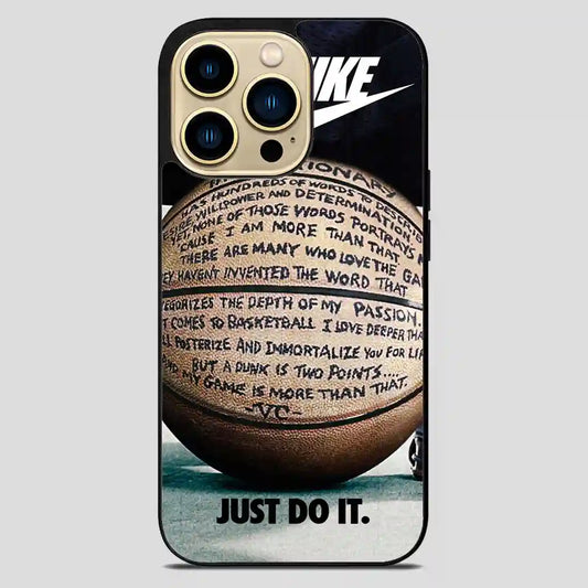 Just Do It Quote Basketball iPhone 14 Pro Max Case