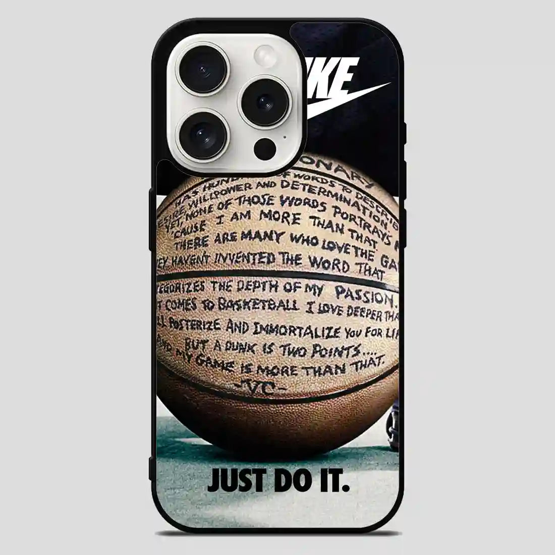 Just Do It Quote Basketball iPhone 15 Pro Max Case